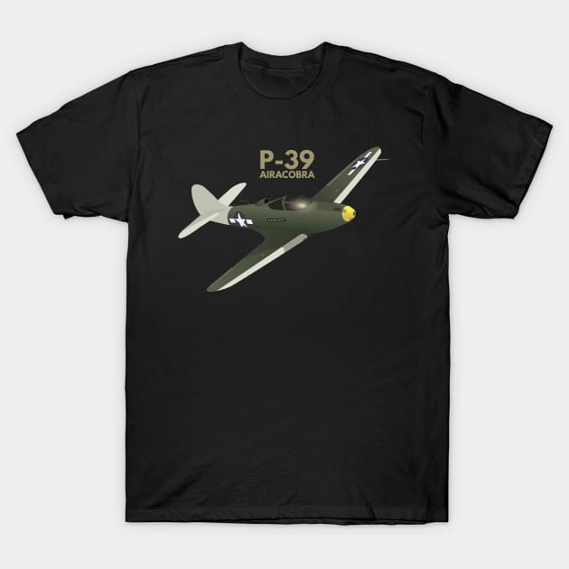 P-39 Airacobra WW2 Airplane T-Shirt by NorseTech